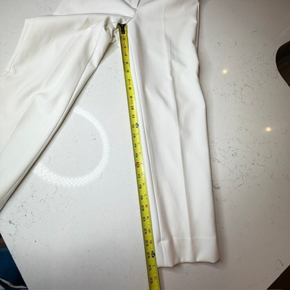 Talbots Petite 4P Cream Ankle Lined Dress Pants Straight Leg Tailored Trousers - Picture 12 of 12